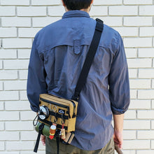 Load image into Gallery viewer, Coyote brown fanny pack used as shoulder bag