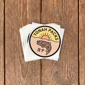Yonah Packs Round Trout Sticker