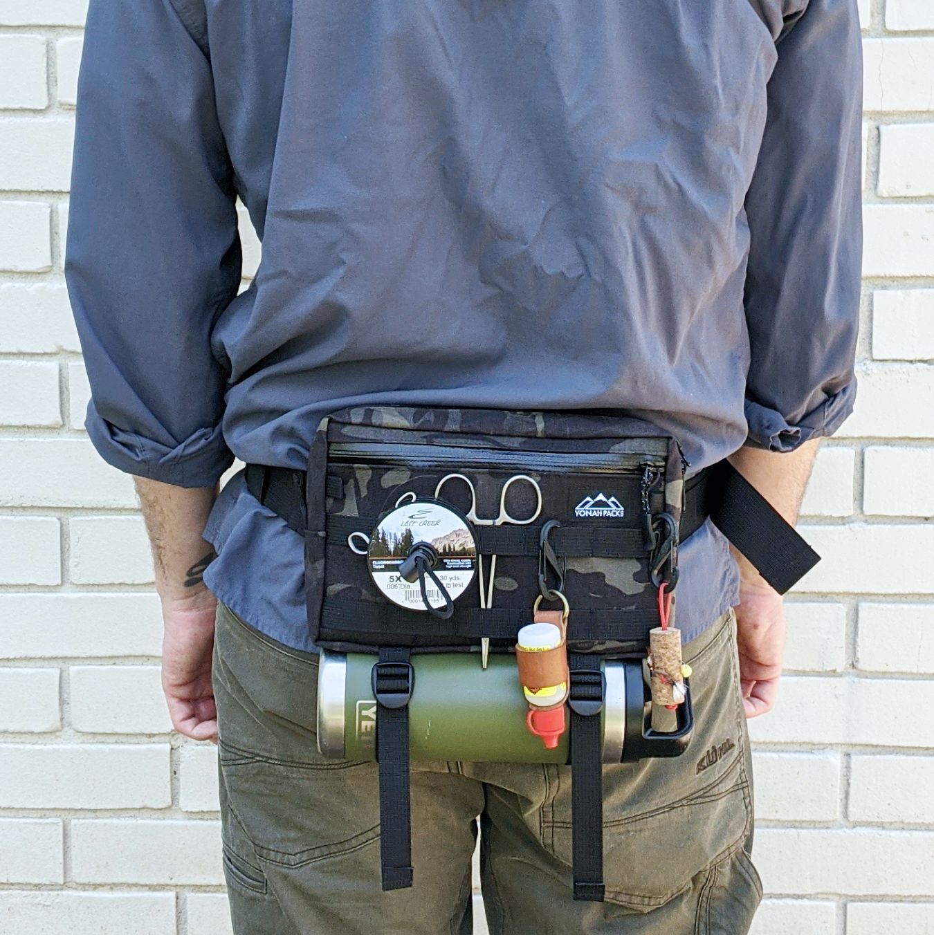 Yonah Packs Tenkara Fanny Pack Black Multicam