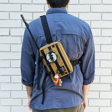 Load image into Gallery viewer, Fanny pack coyote brown used as a sling pack
